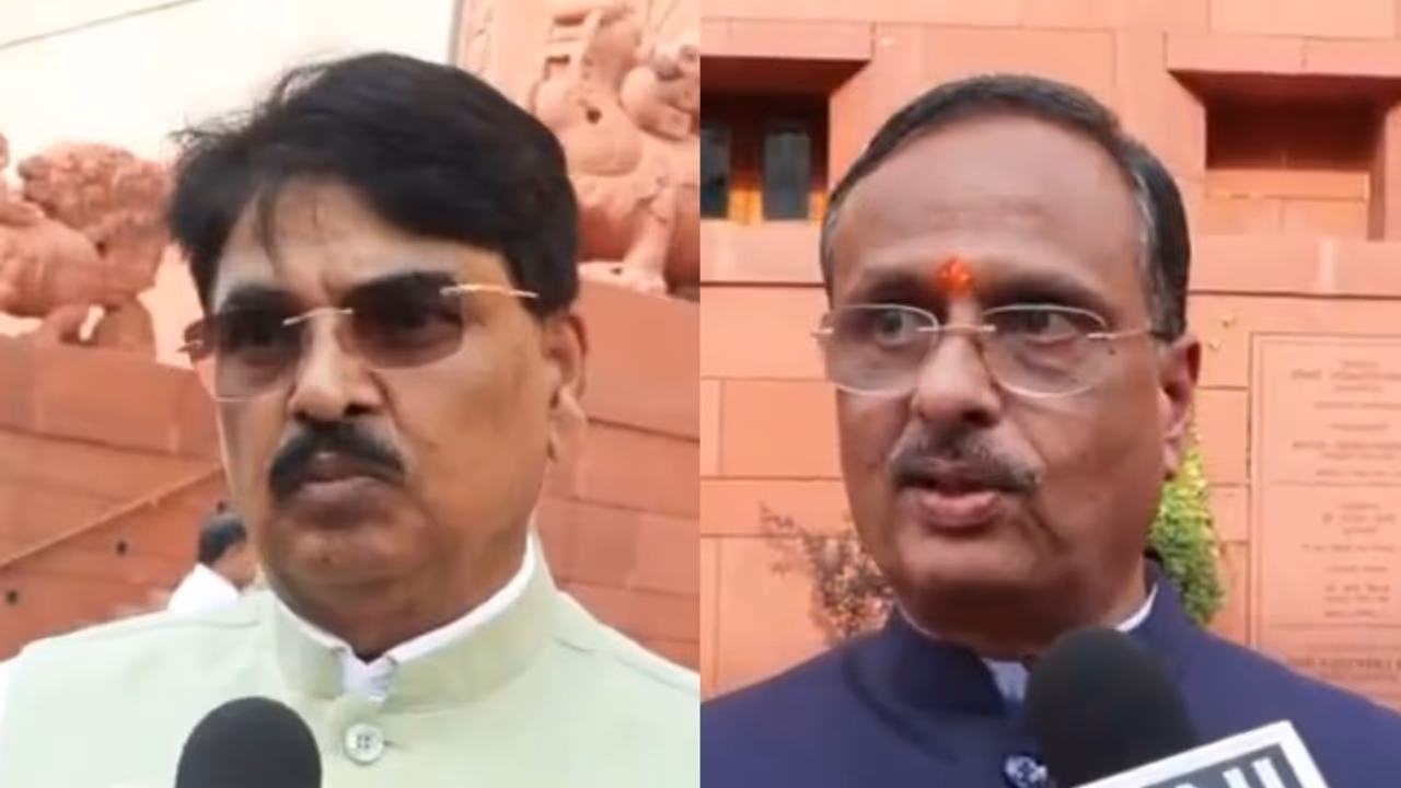 BJP Rajya Sabha MP Manan Kumar Mishra (L), BJP MP Dinesh Sharma (R) (Photo: ANI) BJP Rajya Sabha MP Manan Kumar Mishra (L), BJP MP Dinesh Sharma (R) (Photo: ANI)