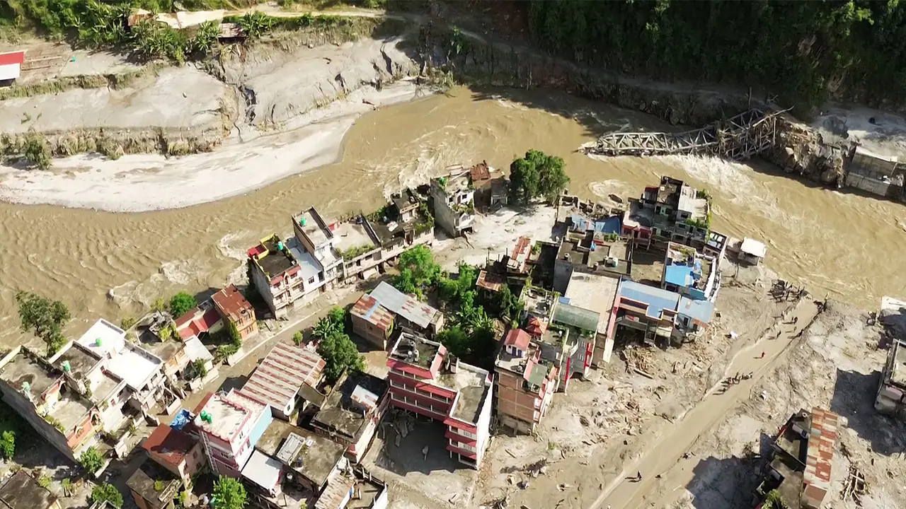 The flash flood affected Devighat area in Nepal (Photo/ANI) The flash flood affected Devighat area in Nepal (Photo/ANI)