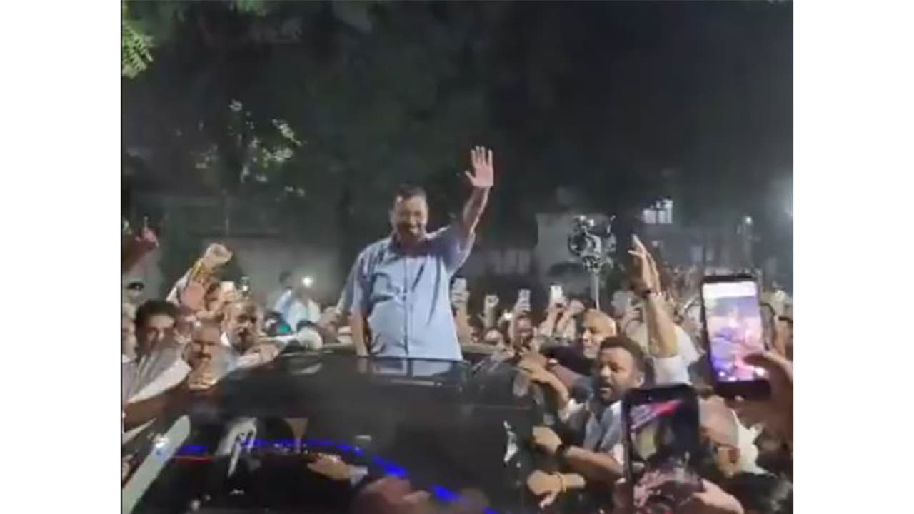 Arvind Kejriwal released by Delhi Police (Photo/@ArvindKejriwal) Arvind Kejriwal released by Delhi Police (Photo/@ArvindKejriwal)