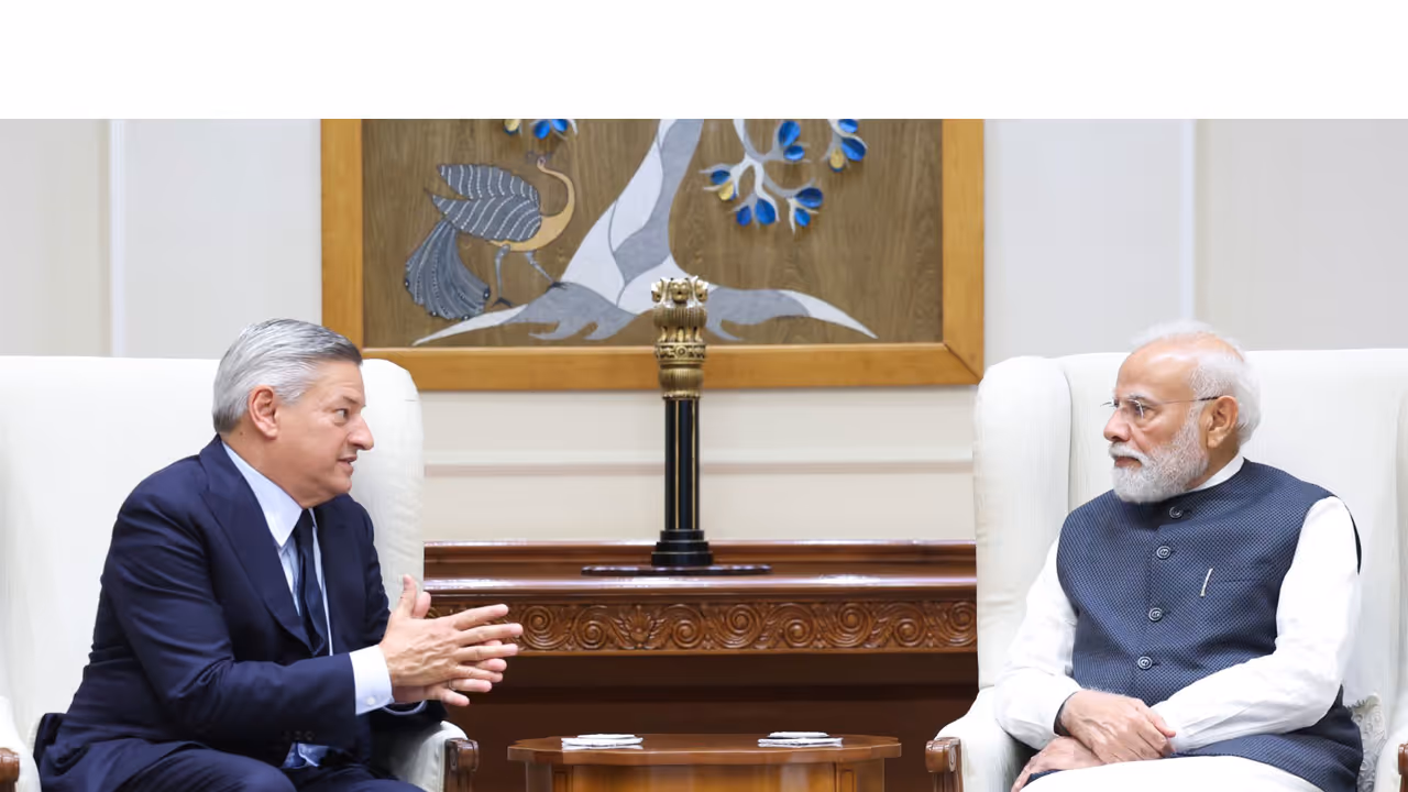 Netflix's Ted Sarandos meets PM Modi (Image source: Netflix) Netflix's Ted Sarandos meets PM Modi (Image source: Netflix)