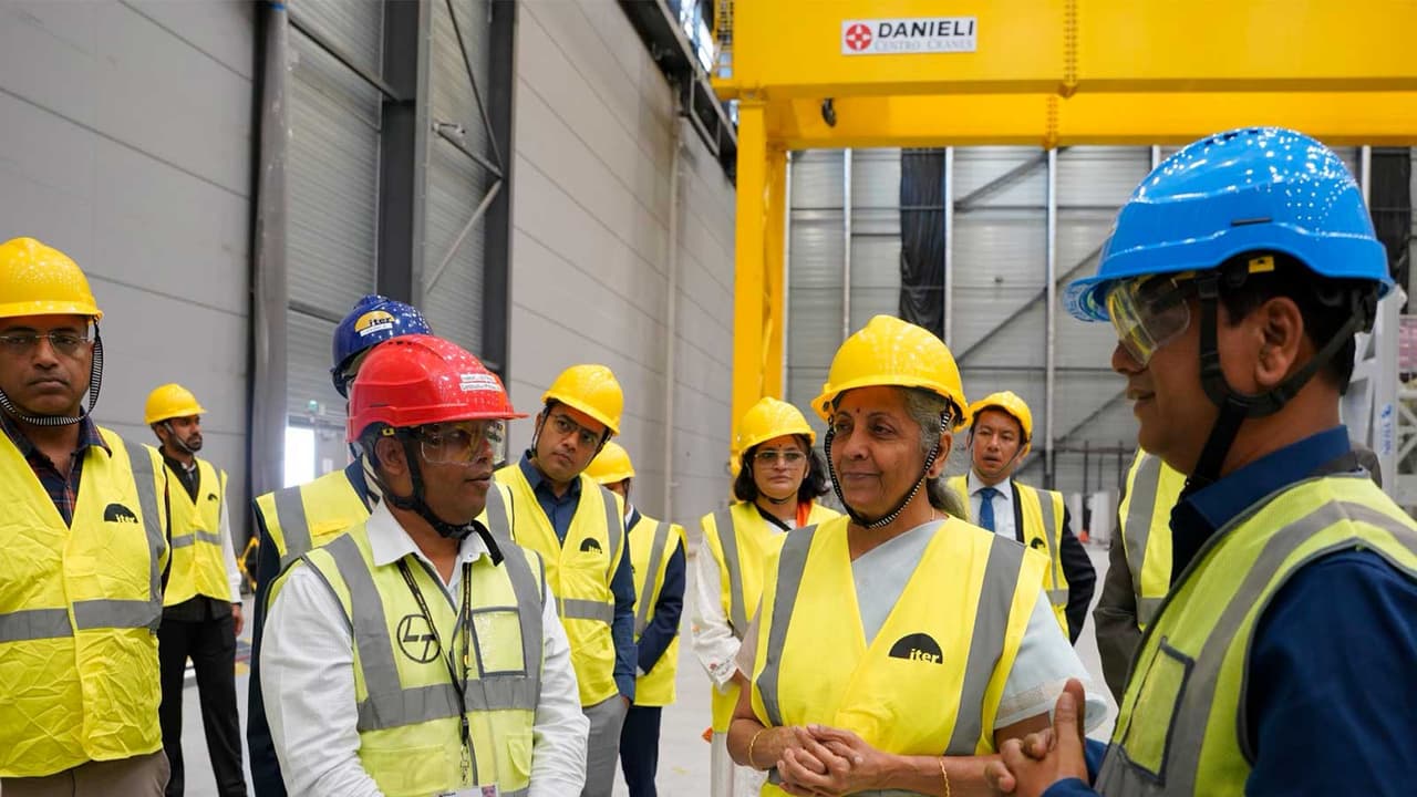 Union Finance Minister Nirmala Sitharaman at the International Thermonuclear Experimental Reactor (ITER) in Cadarche, France (Photo/X@FinMinIndia) Union Finance Minister Nirmala Sitharaman at the International Thermonuclear Experimental Reactor (ITER) in Cadarche, France (Photo/X@FinMinIndia)