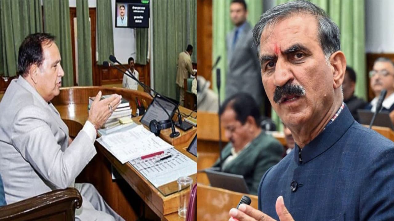 Himachal Pradesh CM Sukhvinder Singh Sukhu (R) and Assembly Speaker Kuldeep Singh Pathania (L) (File Photo/ANI) Himachal Pradesh CM Sukhvinder Singh Sukhu (R) and Assembly Speaker Kuldeep Singh Pathania (L) (File Photo/ANI)