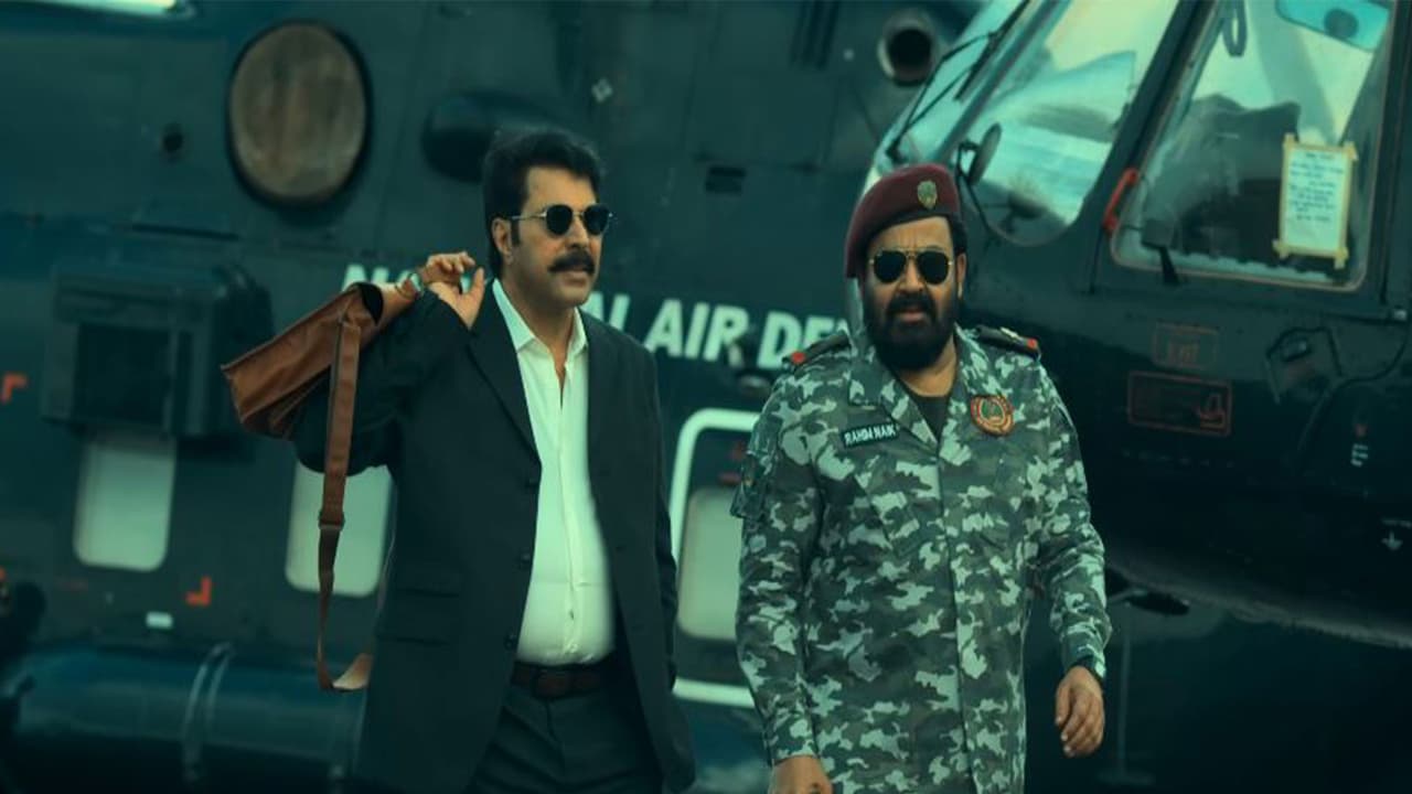 Stars Mohanlal, Mammootty (Photo/YouTube@AntoJosephFilmCompany) Stars Mohanlal, Mammootty (Photo/YouTube@AntoJosephFilmCompany)