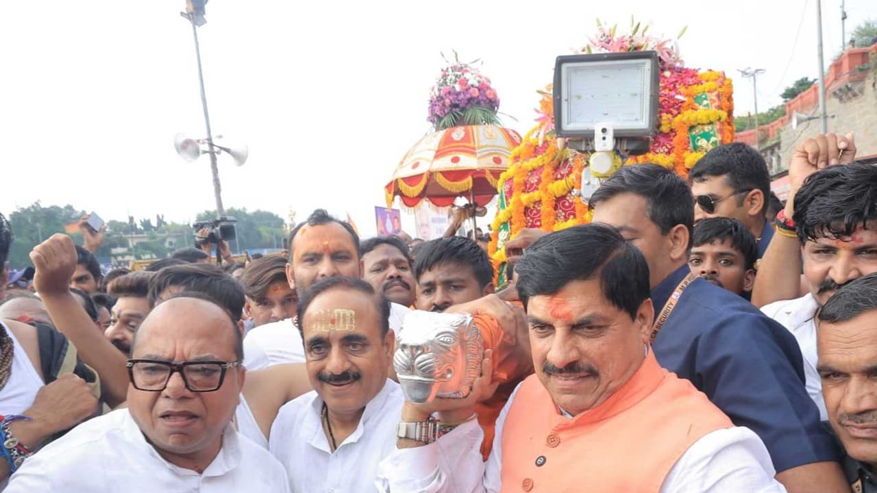 MP CM Mohan Yadav participates in Mahakal Sawari (Photo/ X @CMMadhyaPradesh) MP CM Mohan Yadav participates in Mahakal Sawari (Photo/ X @CMMadhyaPradesh)