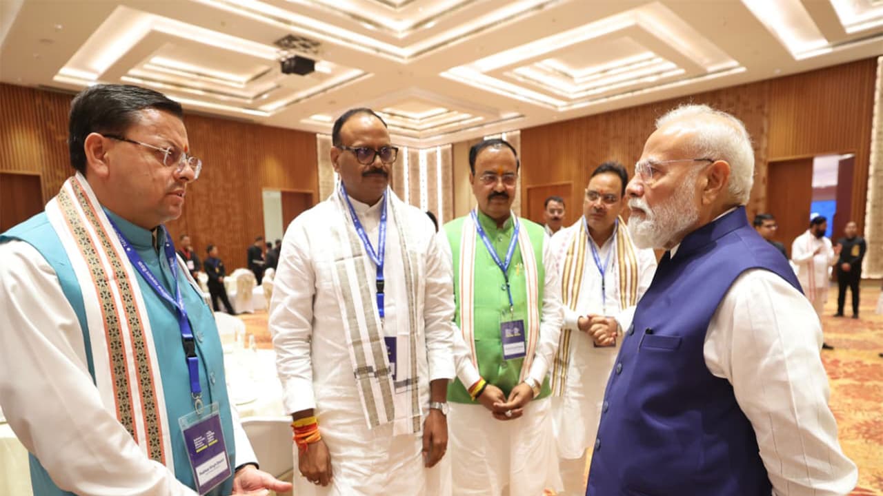 Uttarakhand Chief Minister Pushkar Singh Dhami with PM Modi (Photo: x/@pushkardhami) Uttarakhand Chief Minister Pushkar Singh Dhami with PM Modi (Photo: x/@pushkardhami)