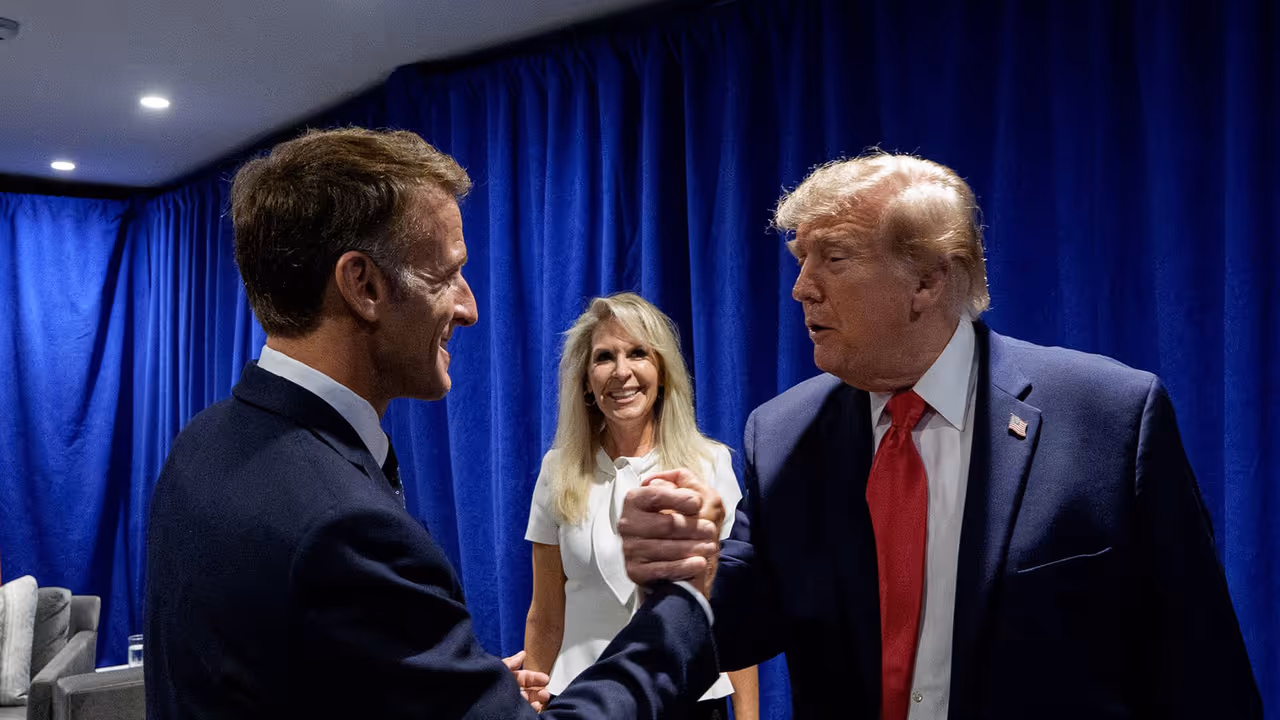 French President Emmanuel Macron meets US President Donald Trump in New York (Photo/X/@EmmanuelMacron) French President Emmanuel Macron meets US President Donald Trump in New York (Photo/X/@EmmanuelMacron)