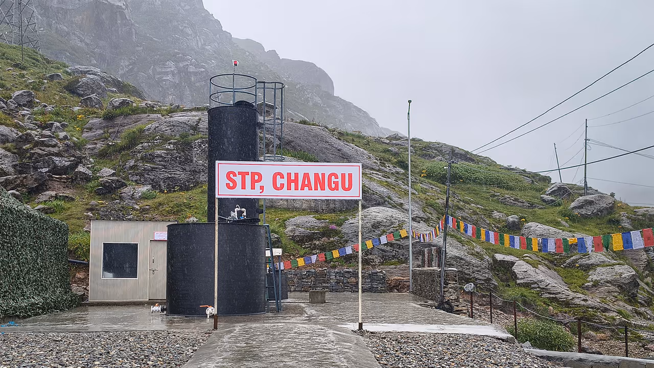 Sewage Treatment Plant (STP) at Changu, Sikkim (Photo: ANI) Sewage Treatment Plant (STP) at Changu, Sikkim (Photo: ANI)