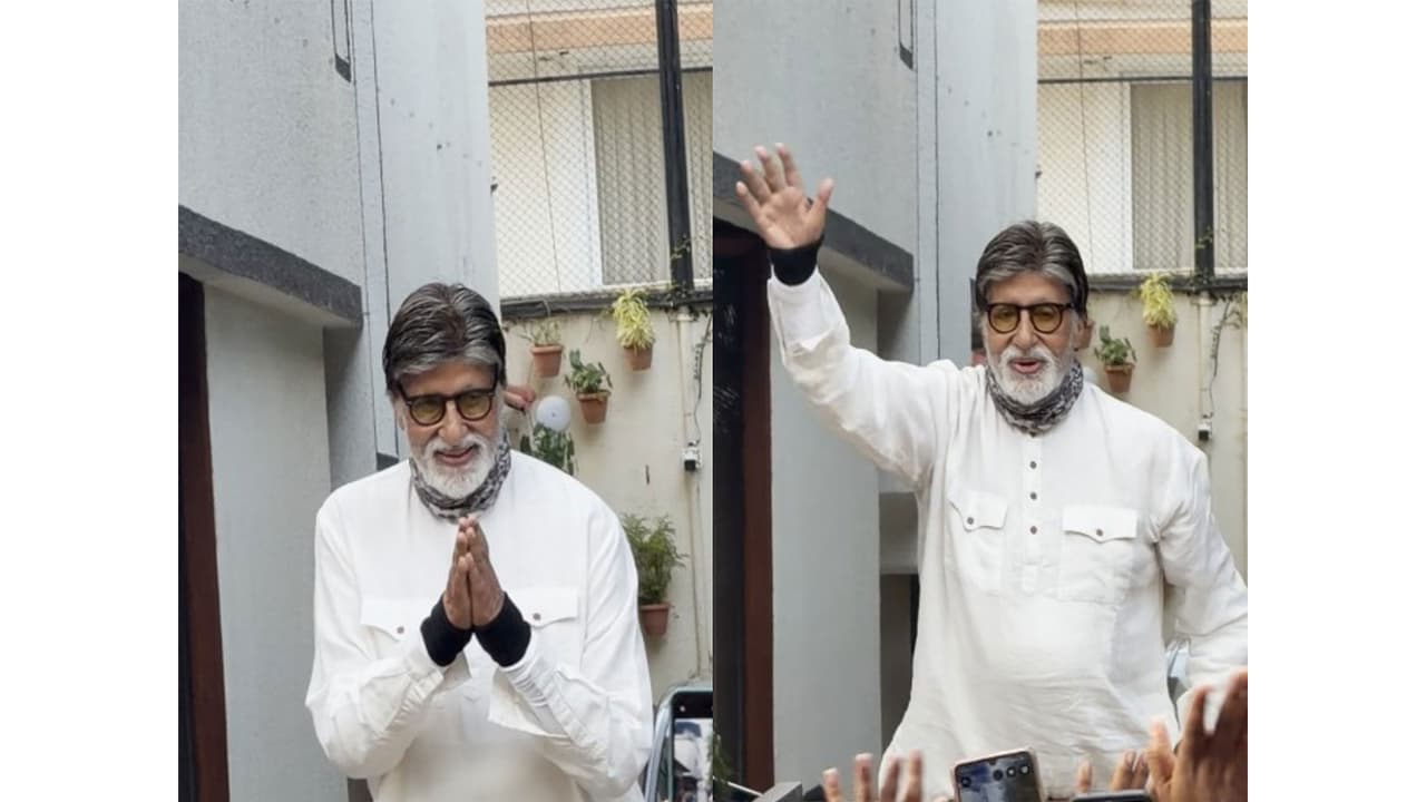 Amitabh Bachchan during his Sunday darshan (Photo/ANI) Amitabh Bachchan during his Sunday darshan (Photo/ANI)