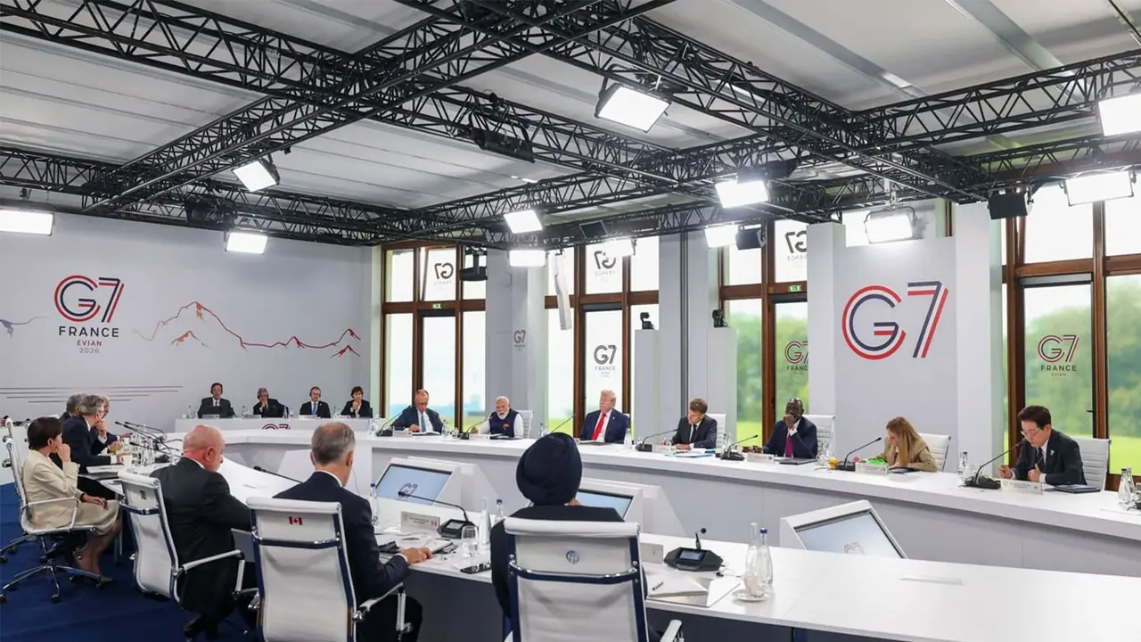 Prime Minister Narendra Modi at G7 Outreach summit (Photo/X@MEAIndia) Prime Minister Narendra Modi at G7 Outreach summit (Photo/X@MEAIndia)