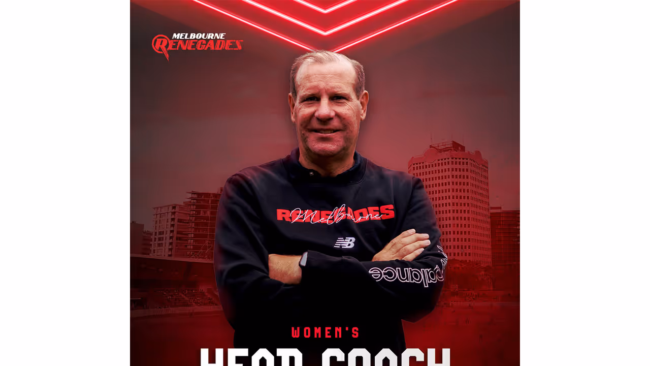 Gavan Twining becomes head coach of Melbourne Renegades ahead of upcoming WBBL season (Photo: X/@RenegadesBBL) Gavan Twining becomes head coach of Melbourne Renegades ahead of upcoming WBBL season (Photo: X/@RenegadesBBL)