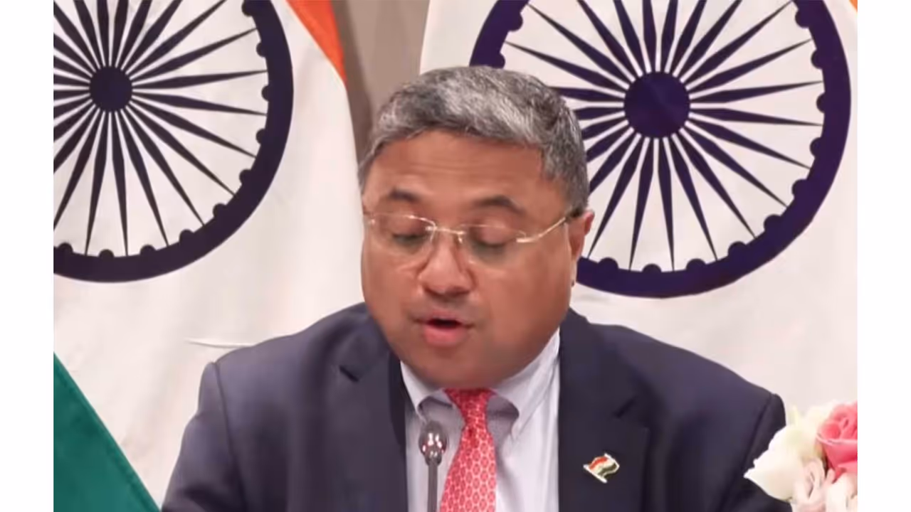 Secretary (West) in the Ministry of External Affairs (MEA), Sibi George (Photo/YouTube/MEA) Secretary (West) in the Ministry of External Affairs (MEA), Sibi George (Photo/YouTube/MEA)