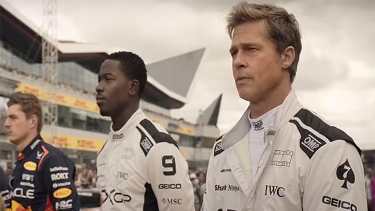 Actor Brad Pitt in a still from 'F1' teaser (Photo source: YouTube/ @WarnerBrosPictures) Actor Brad Pitt in a still from 'F1' teaser (Photo source: YouTube/ @WarnerBrosPictures)