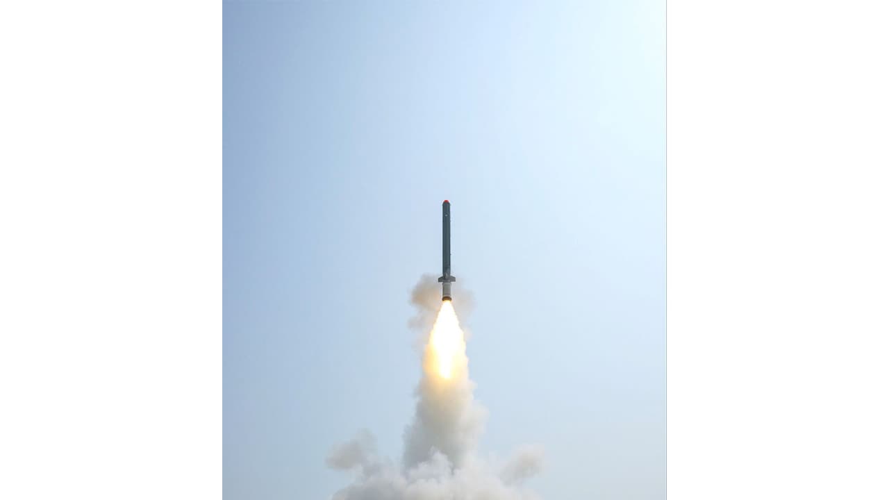 Long Range Land Attack Cruise Missile (LRLACM) was successfully flight tested from Dr APJ Abdul Kalam Island (Photo/PIB) Long Range Land Attack Cruise Missile (LRLACM) was successfully flight tested from Dr APJ Abdul Kalam Island (Photo/PIB)