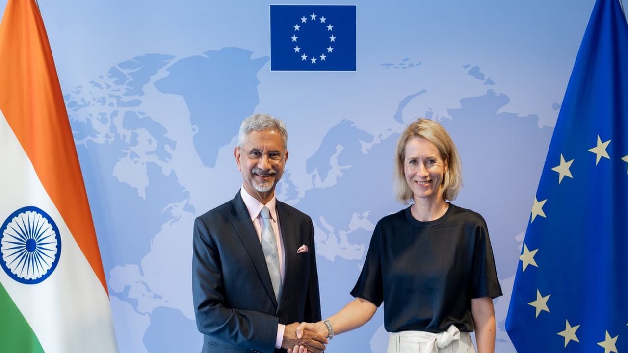 External Affairs Minister S Jaishankar with European Union High Representative for Foreign Affairs and Security Policy and Vice President of the European Commission Kaja Kallas (Photo/X@DrSJaishankar) External Affairs Minister S Jaishankar with European Union High Representative for Foreign Affairs and Security Policy and Vice President of the European Commission Kaja Kallas (Photo/X@DrSJaishankar)