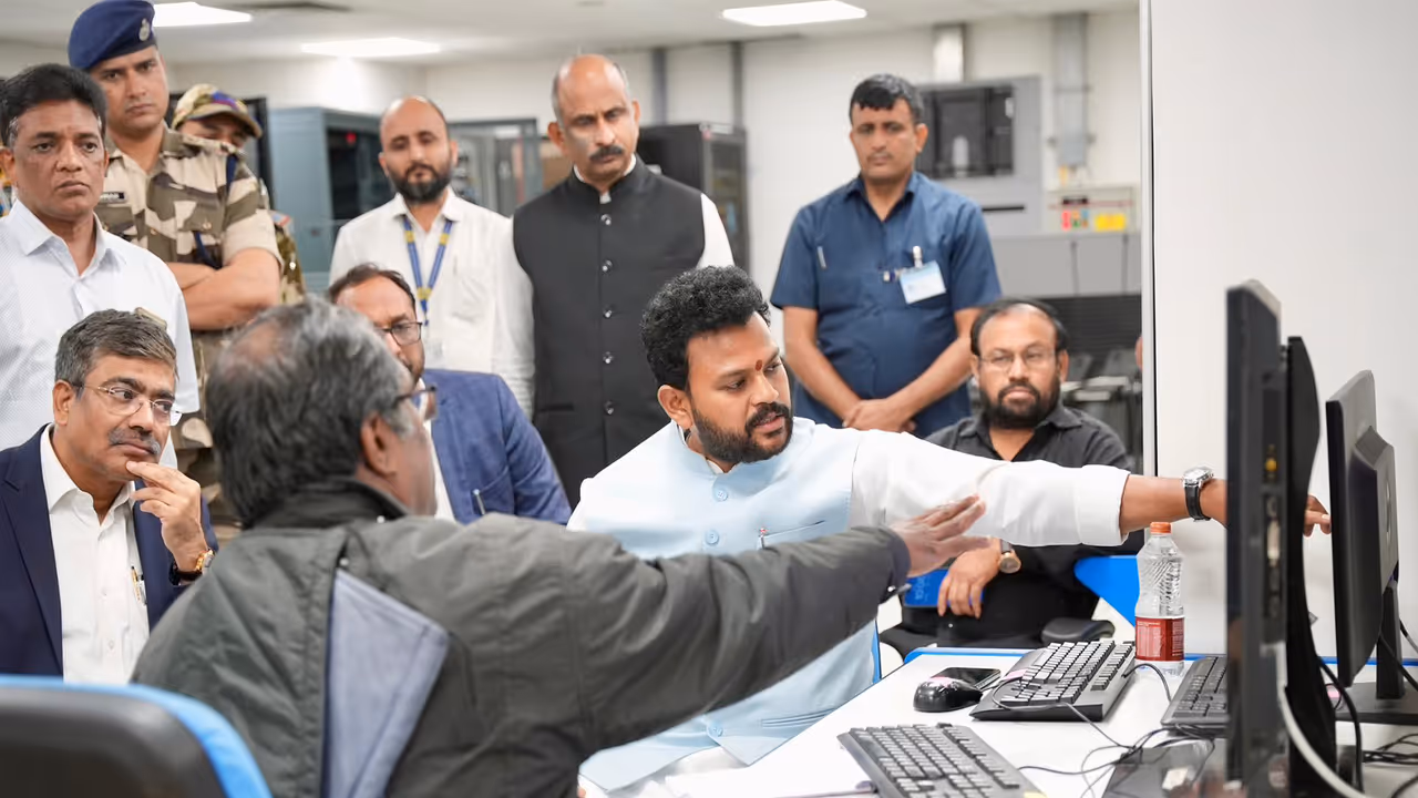 Union Civil Aviation Minister Ram Mohan Naidu reviews situation at Delhi ATC towers (Photo/X/@RamMNK) Union Civil Aviation Minister Ram Mohan Naidu reviews situation at Delhi ATC towers (Photo/X/@RamMNK)
