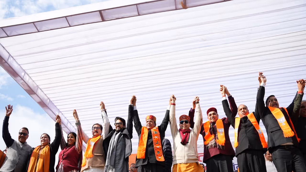 Visual from the BJP's event in Dharamshala (Photo: @jairamthakurbjp/X)