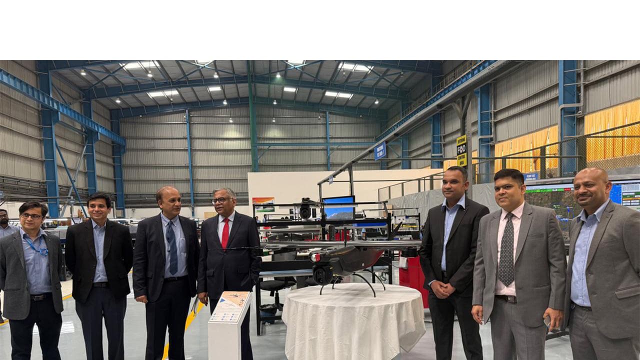 N Chandrasekaran, Chairman, Tata Sons, along with senior leadership from Tata Advanced Systems, at the company’s Bengaluru manufacturing facilities experiencing its advanced manufacturing capabilities, cutting edge technologies and integrated aerospace and defence solutions (Photo/Tata Sons PR) N Chandrasekaran, Chairman, Tata Sons, along with senior leadership from Tata Advanced Systems, at the company’s Bengaluru manufacturing facilities experiencing its advanced manufacturing capabilities, cutting edge technologies and integrated aerospace and defence solutions (Photo/Tata Sons PR)