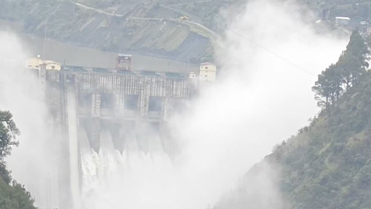 J K: Multiple gates of Baglihar Hydroelectric Power Project Dam opened amid heavy rainfall (Photo/ANI) J K: Multiple gates of Baglihar Hydroelectric Power Project Dam opened amid heavy rainfall (Photo/ANI)