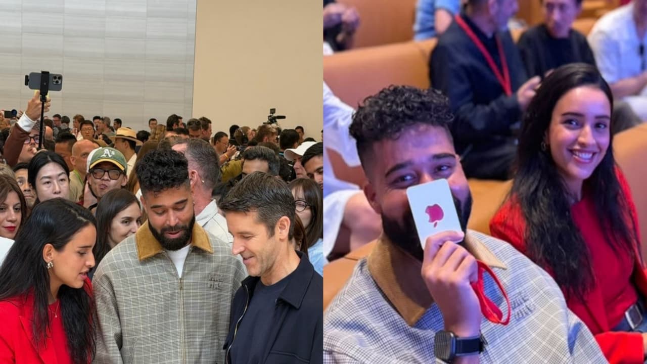 AP Dhillon, Triptii Dimri attend Apple event (Photo/Instagram@tripti_dimri/AP Dhillon team) AP Dhillon, Triptii Dimri attend Apple event (Photo/Instagram@tripti_dimri/AP Dhillon team)