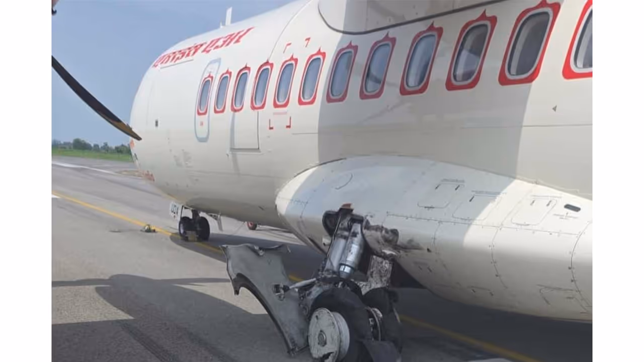 Visual from the incident spot (Photo/Airport Authority, Bilaspur) Visual from the incident spot (Photo/Airport Authority, Bilaspur)