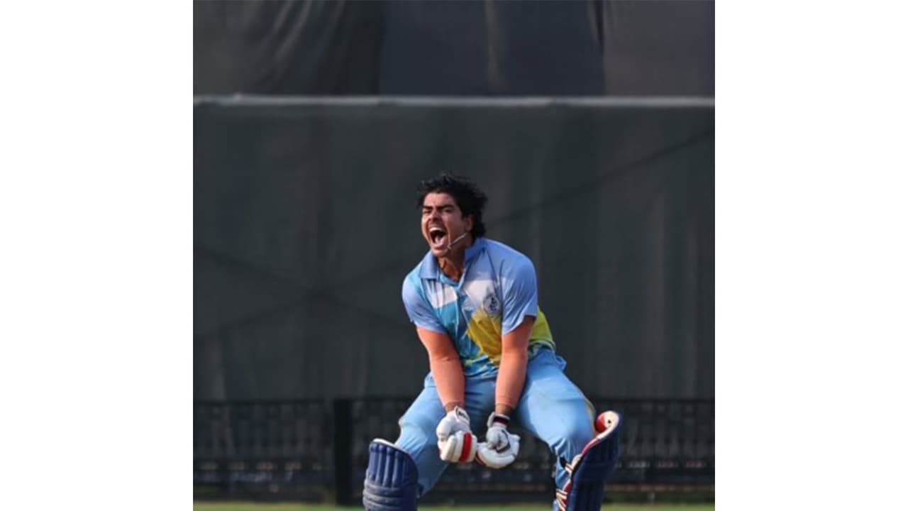 Uday Saharan during the finals. (Photo: @pcacricketassociation Instagram) Uday Saharan during the finals. (Photo: @pcacricketassociation Instagram)
