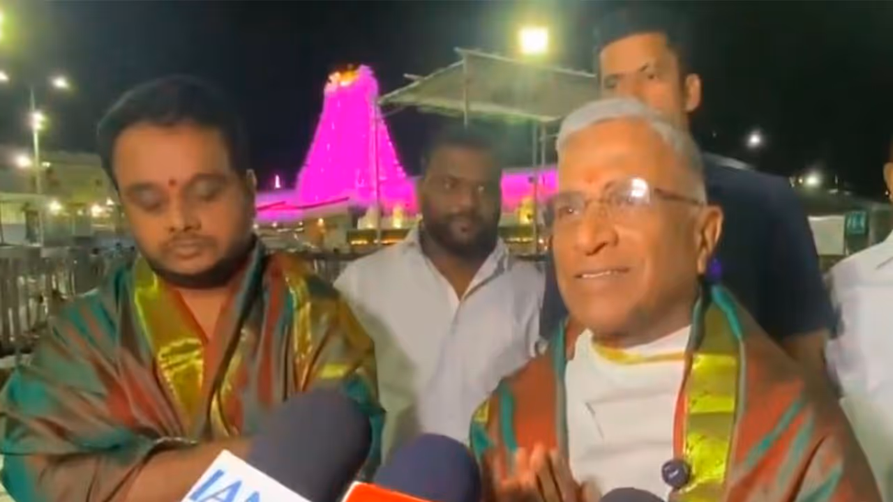 Rajya Sabha Deputy Chairman Harivansh Narayan Singh offered prayers to Lord Sri Venkateswara Swamy at Tirumala temple (Photo/ANI) Rajya Sabha Deputy Chairman Harivansh Narayan Singh offered prayers to Lord Sri Venkateswara Swamy at Tirumala temple (Photo/ANI)