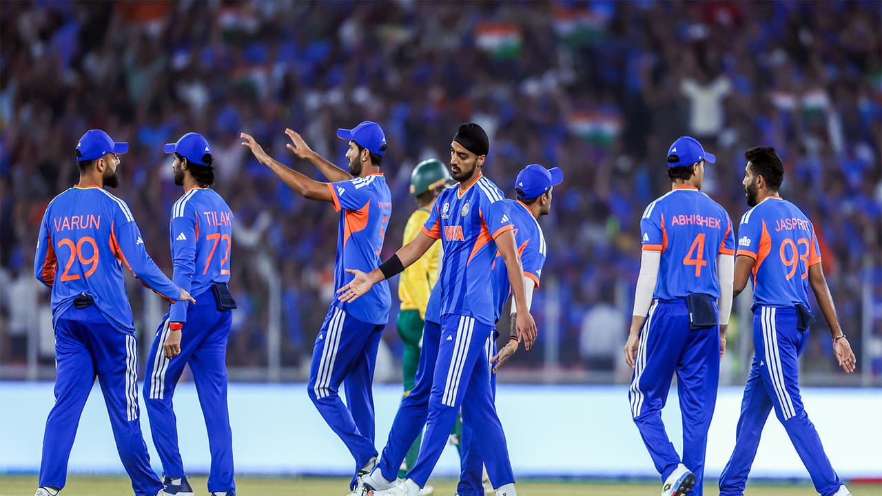 Team India players celebrating (Photo: ANI) Team India players celebrating (Photo: ANI)