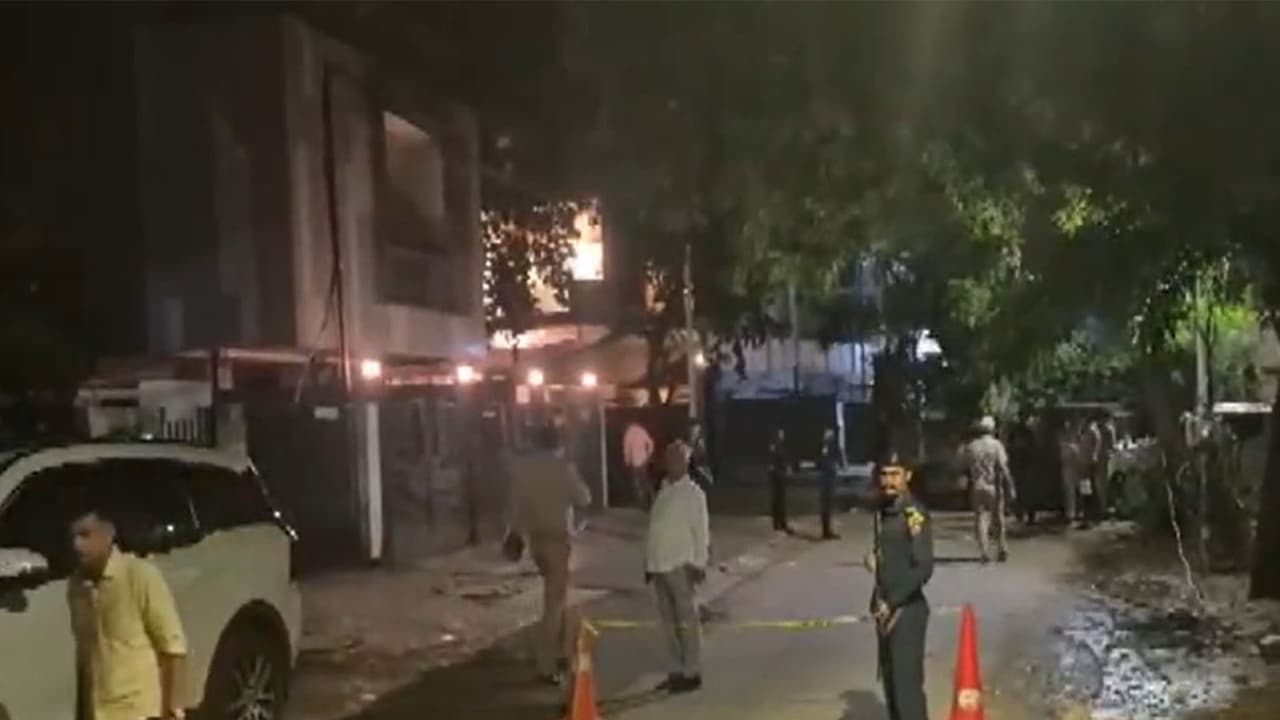 Visual from Sushant Lok in Gurugram where four shooters of Deepak Nandal gang were killed (Photo/ANI) Visual from Sushant Lok in Gurugram where four shooters of Deepak Nandal gang were killed (Photo/ANI)