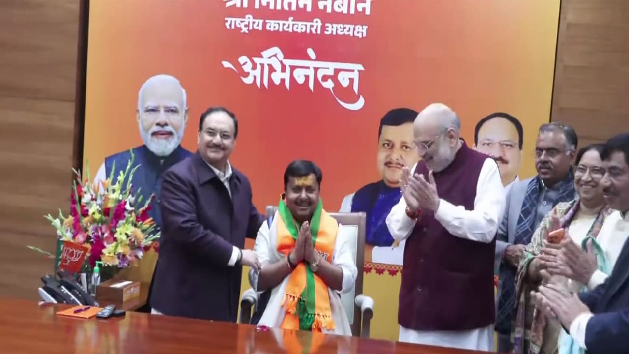 Nitin Nabin takes charge as BJP National Working President in the presence of Amit Shah and JP Nadda (Photo/ANI) Nitin Nabin takes charge as BJP National Working President in the presence of Amit Shah and JP Nadda (Photo/ANI)
