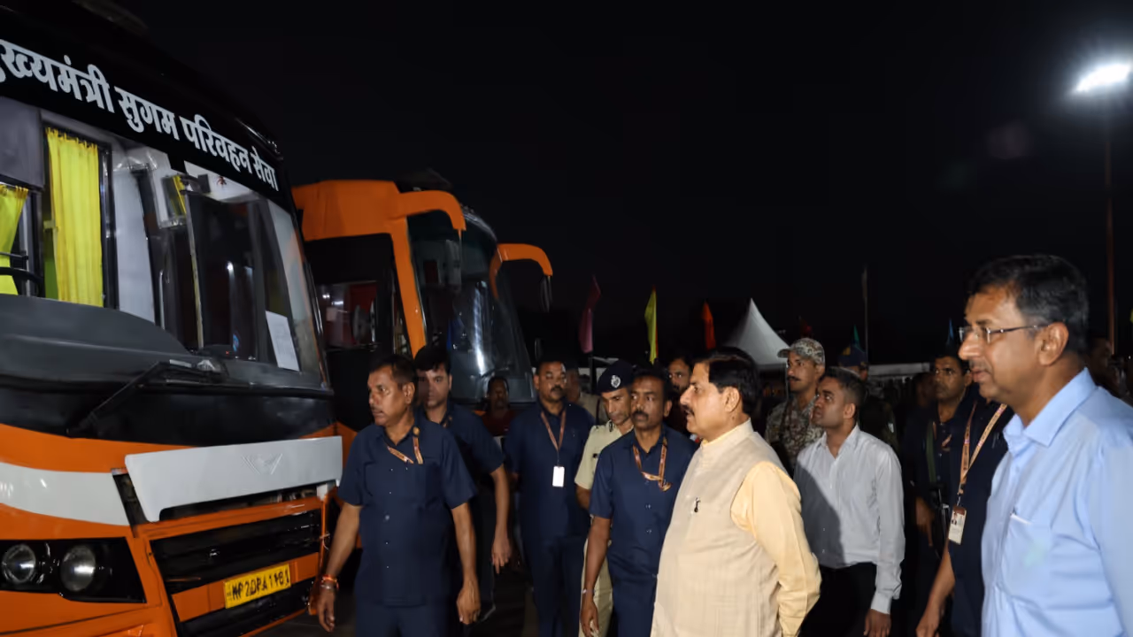 MP CM Mohan Yadav reviews preparations ahead of 'Mukhyamantri Sugam Parivahan Seva’ launch (Photo / X @CMMadhyaPradesh) MP CM Mohan Yadav reviews preparations ahead of 'Mukhyamantri Sugam Parivahan Seva’ launch (Photo / X @CMMadhyaPradesh)