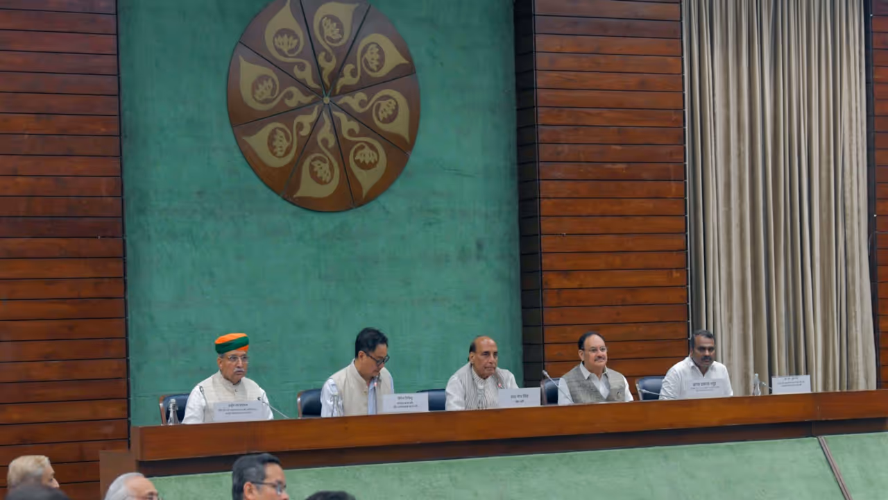 Visuals form all party meeting (Photo/ANI) Visuals form all party meeting (Photo/ANI)