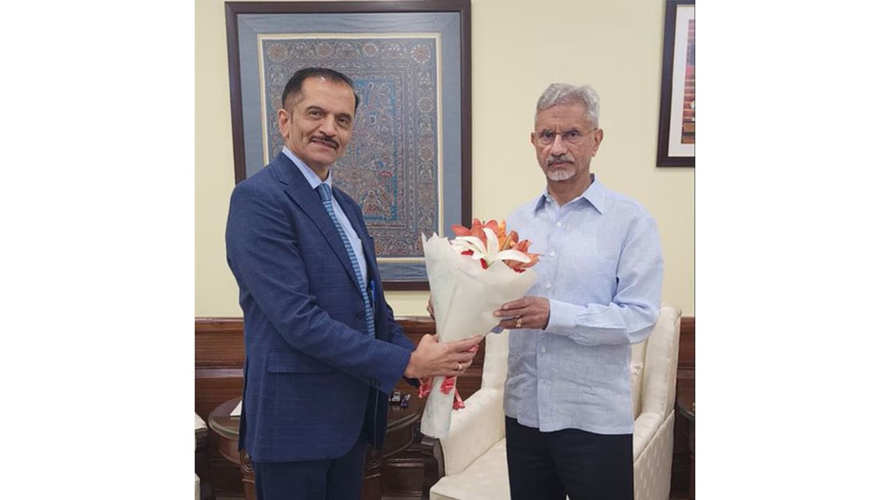 External Affairs Minister S Jaishankar meets Bimal N Patel after his election as a Judge of the International Tribunal for the Law of the Sea (ITLOS). (Photo: X/@DrSJaishankar) External Affairs Minister S Jaishankar meets Bimal N Patel after his election as a Judge of the International Tribunal for the Law of the Sea (ITLOS). (Photo: X/@DrSJaishankar)