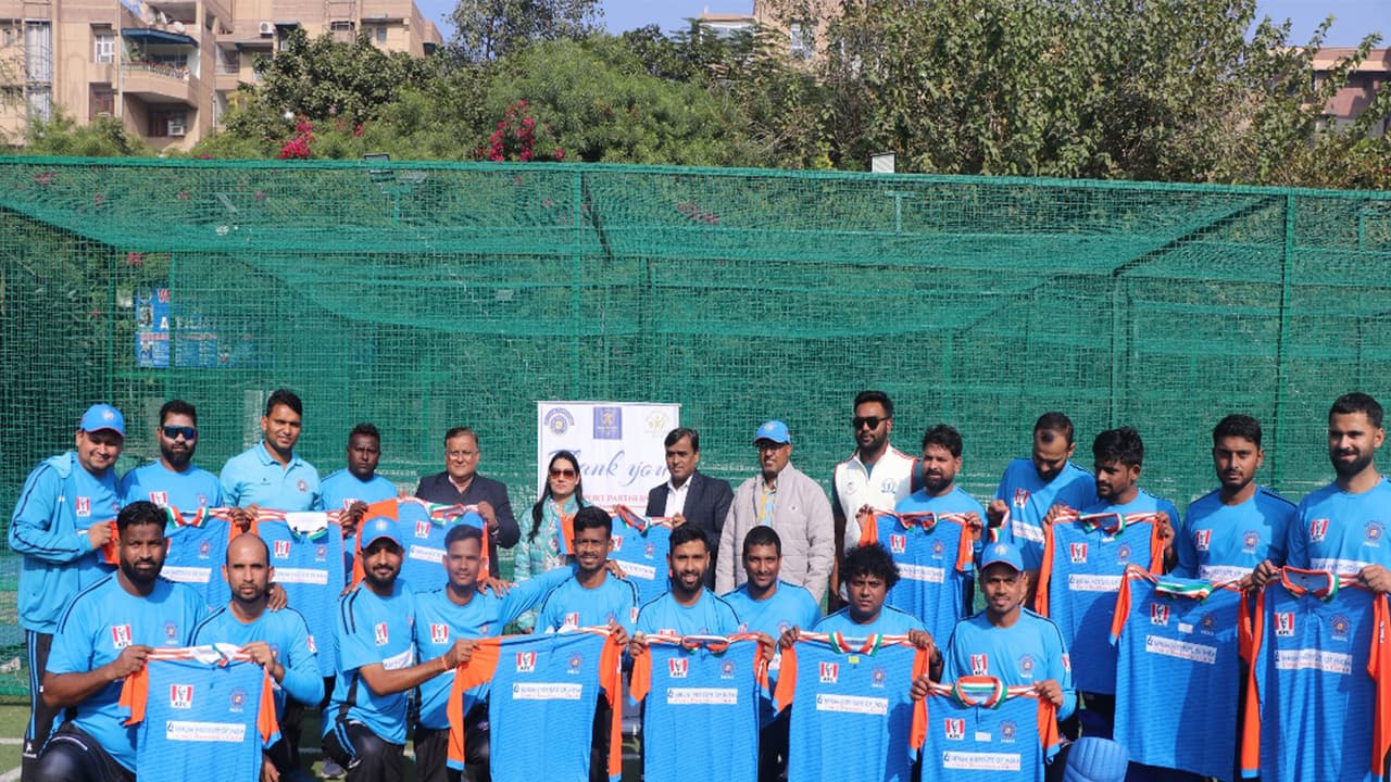 Indian Deaf Cricket Association unveiling Team India jersey for 3 match T20 Deaf cricket series (Image: IDCA media) Indian Deaf Cricket Association unveiling Team India jersey for 3 match T20 Deaf cricket series (Image: IDCA media)