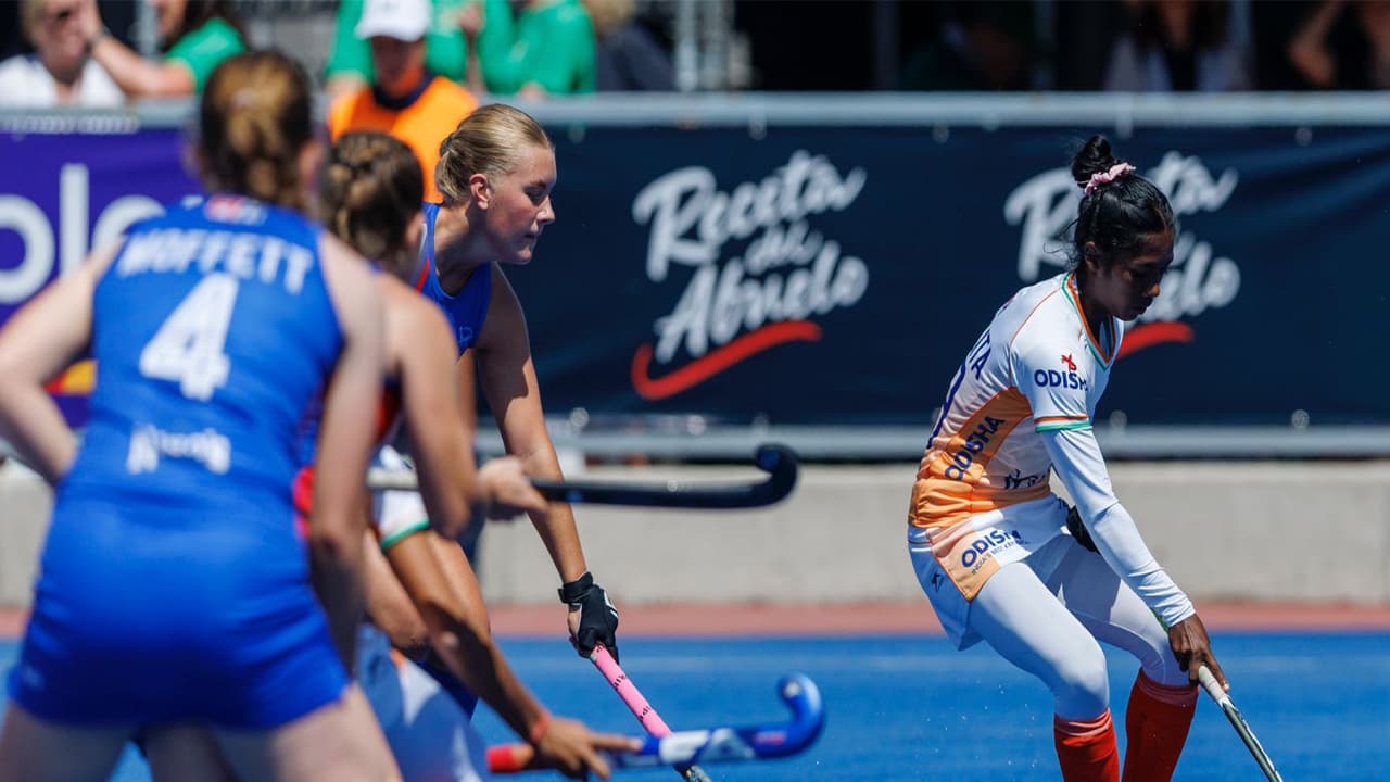 Players in action during Fih junior women’s world cup. (Photo/Hockey India) Players in action during Fih junior women’s world cup. (Photo/Hockey India)