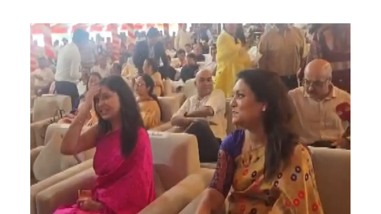 Assam CM designate Himanta Biswa Sarma's wife RIniki Bhuyan Sharma and daughter Sukanya Sarma (Photo/ANI) Assam CM designate Himanta Biswa Sarma's wife RIniki Bhuyan Sharma and daughter Sukanya Sarma (Photo/ANI)