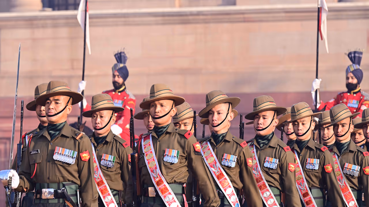 Visual of Change of Guard Ceremony (Photo/ANI) Visual of Change of Guard Ceremony (Photo/ANI)