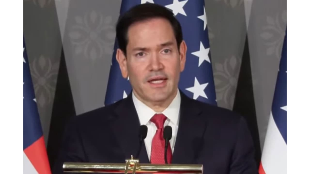 US Secretary of State Marco Rubio addressing the joint press conference (Photo/YouTube/MEA) US Secretary of State Marco Rubio addressing the joint press conference (Photo/YouTube/MEA)