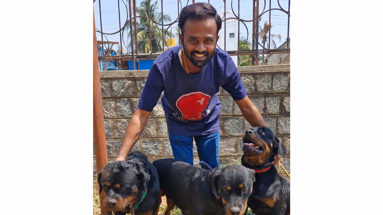 Rottweiler dogs owner Shailesh. (Photo/ANI)