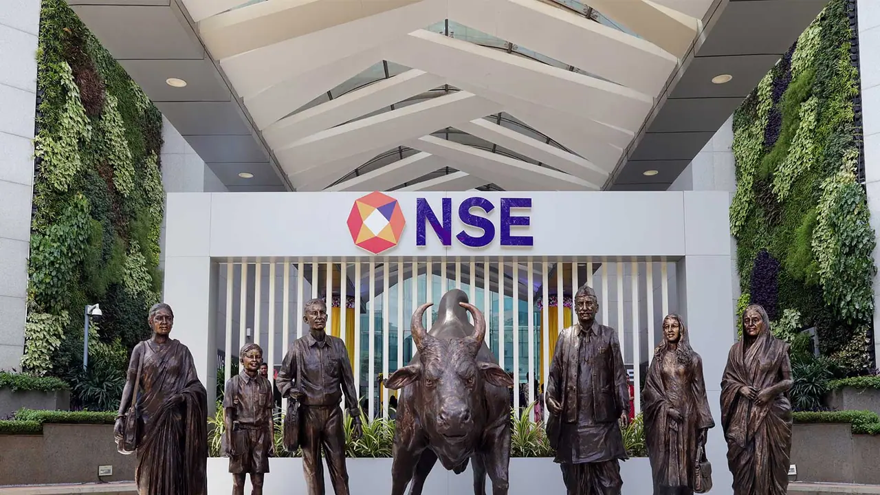 A view of the newly renovated NSE atrium bull (File Photo/ANI) A view of the newly renovated NSE atrium bull (File Photo/ANI)