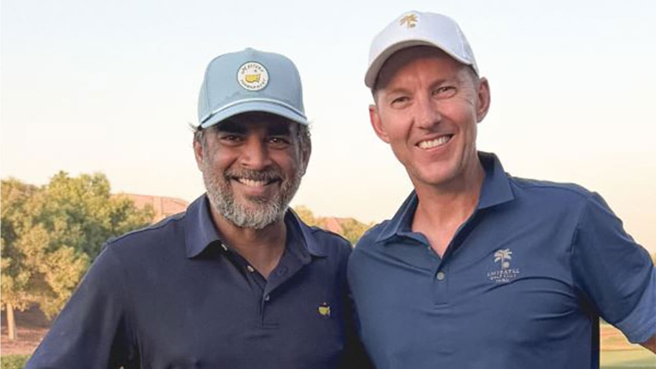 Brett Lee and actor R. Madhavan (Photo/instagram/@brettlee_58) Brett Lee and actor R. Madhavan (Photo/instagram/@brettlee_58)