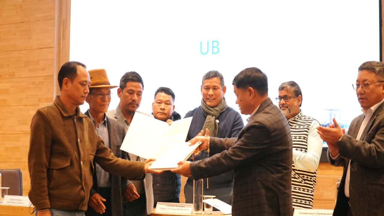 MoU signed in presence of Arunachal CM Pema Khandu (Photo/ANI) MoU signed in presence of Arunachal CM Pema Khandu (Photo/ANI)