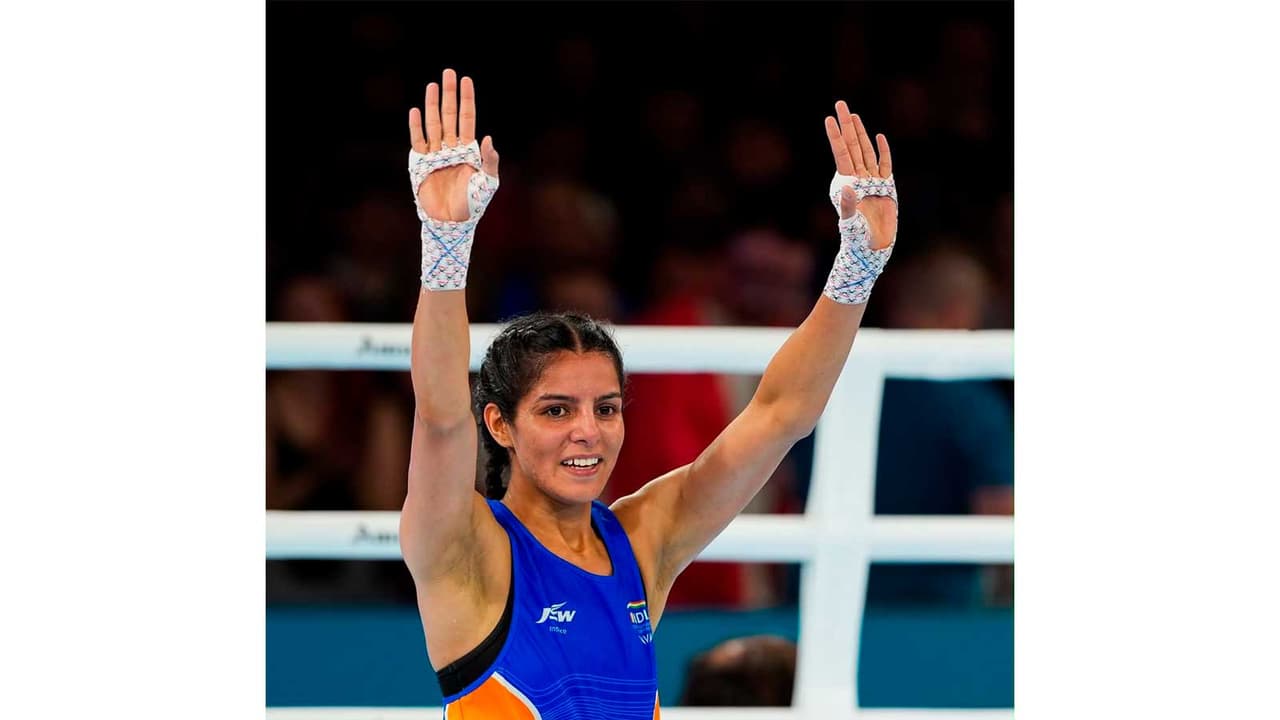 Sakshi Choudhary. (Photo;X/@boxer_sakshi) Sakshi Choudhary. (Photo;X/@boxer_sakshi)