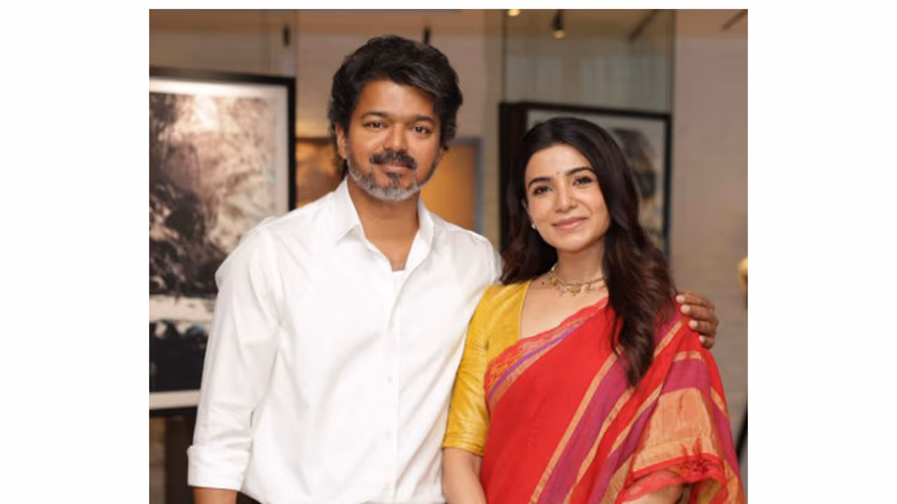 Actor Samantha with Tamil Nadu CM Vijay (Image source: Samantha's Instagram) Actor Samantha with Tamil Nadu CM Vijay (Image source: Samantha's Instagram)