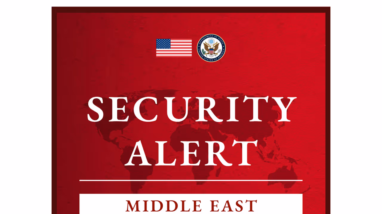A US Department of State security alert urges American citizens in the Middle East to consider departing or be prepared to leave amid escalating regional tensions. (Photo: X/@TravelGov) A US Department of State security alert urges American citizens in the Middle East to consider departing or be prepared to leave amid escalating regional tensions. (Photo: X/@TravelGov)