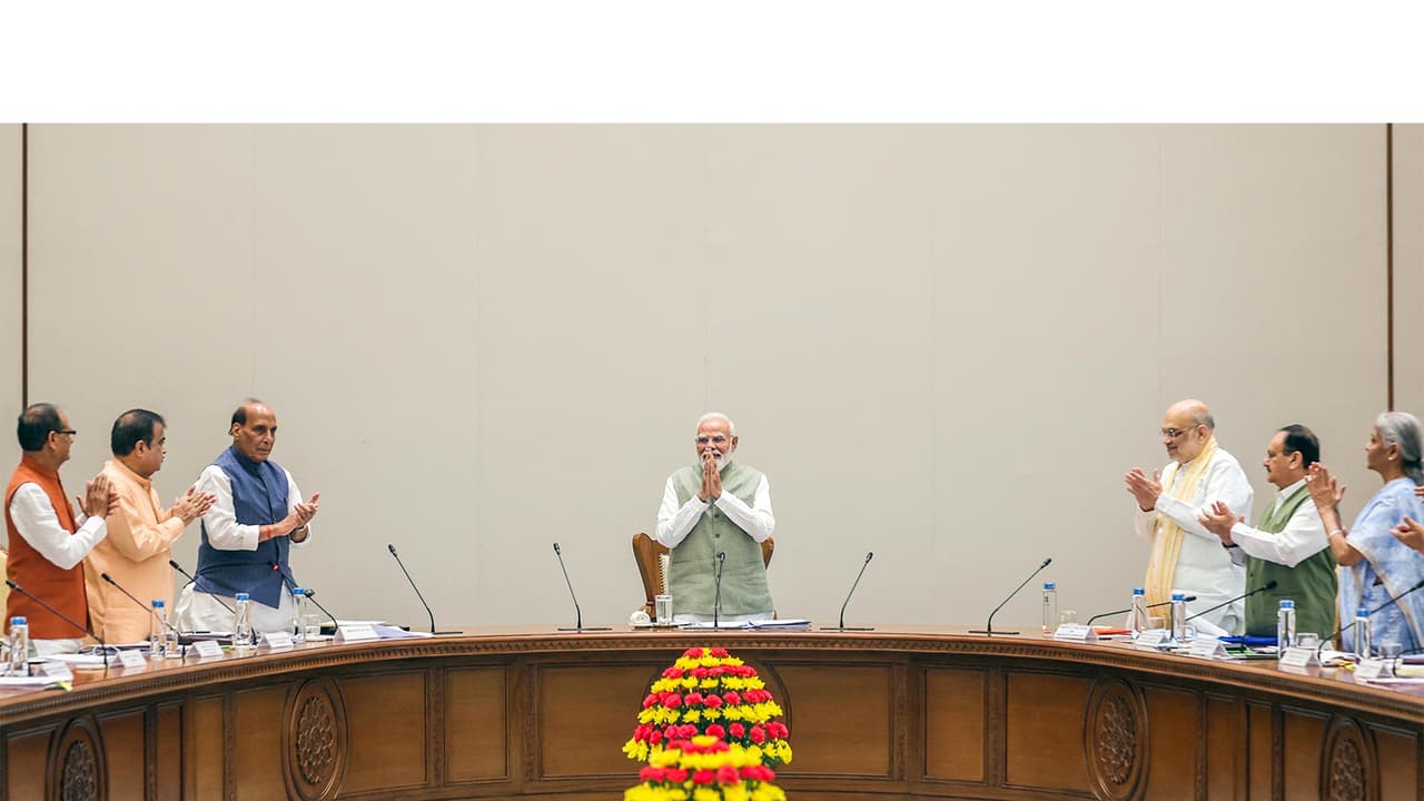 Prime Minister Narendra Modi at the NDA leaders eeting (Photo/ANI) Prime Minister Narendra Modi at the NDA leaders eeting (Photo/ANI)
