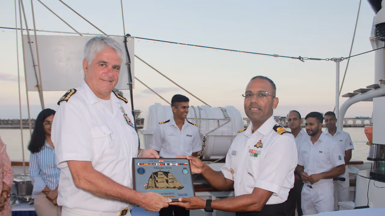 INS Sudarshini concludes port call at Ponta Delgada (Photo/Ministry of Defence) INS Sudarshini concludes port call at Ponta Delgada (Photo/Ministry of Defence)