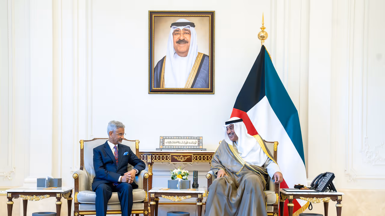 External Affairs Minister S Jaishankar with Kuwait’s Crown Prince Sabah Al Khaled Al Sabah (Photo/X@DrSJaishankar) External Affairs Minister S Jaishankar with Kuwait’s Crown Prince Sabah Al Khaled Al Sabah (Photo/X@DrSJaishankar)