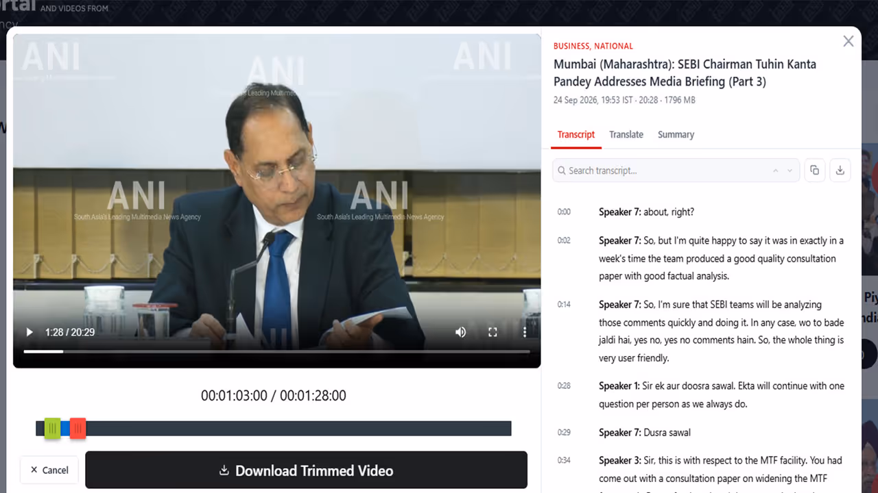Securities and Exchange Board of India (SEBI) Chairman Tuhin Kanta Pandey (Photo/ANI) Securities and Exchange Board of India (SEBI) Chairman Tuhin Kanta Pandey (Photo/ANI)