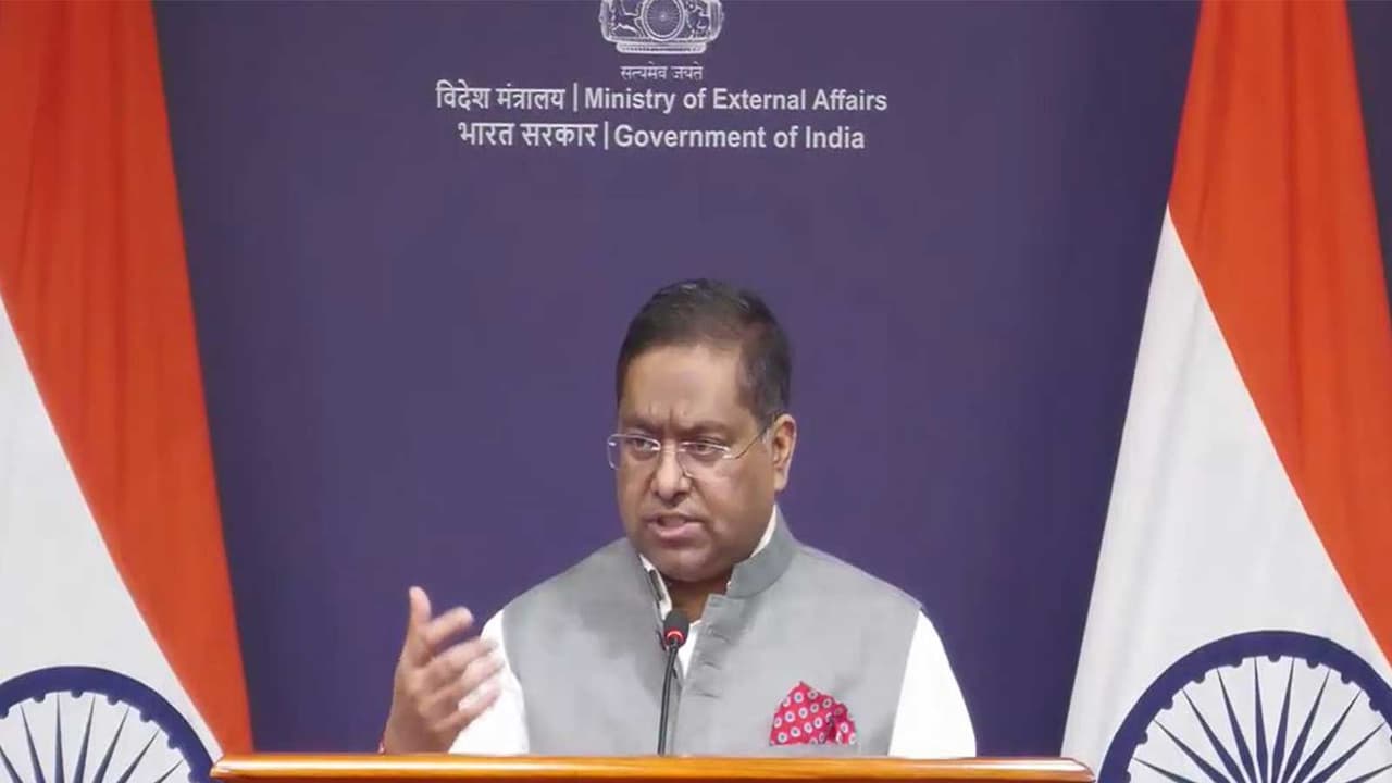 MEA spokesperson Randhir Jaiswal (Photo/Youtube@Ministry of External Affairs) MEA spokesperson Randhir Jaiswal (Photo/Youtube@Ministry of External Affairs)