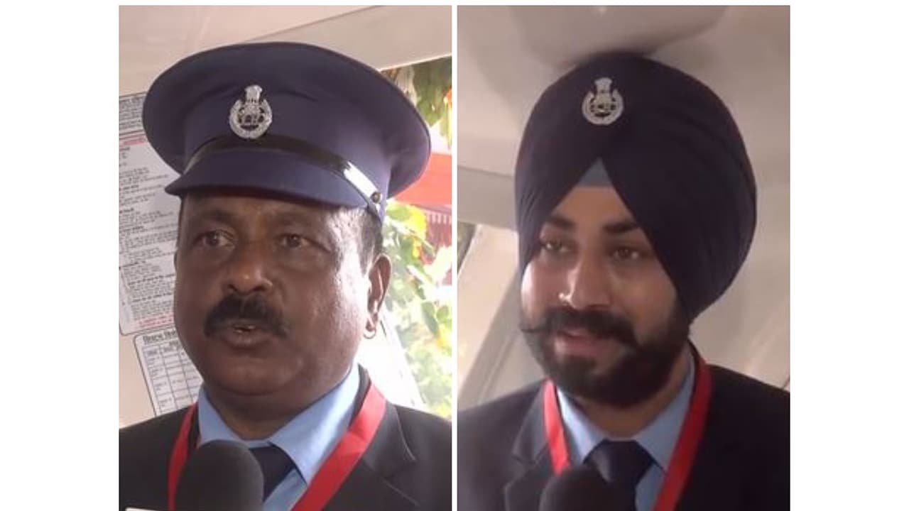 Loco Pilot Rajesh Kumar and Assistant Loco Pilot Gagandeep (Photo/ANI) Loco Pilot Rajesh Kumar and Assistant Loco Pilot Gagandeep (Photo/ANI)